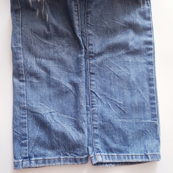 GUESS Blue Distressed Skinny Cropped Ankle Jeans - Picture 6 of 9